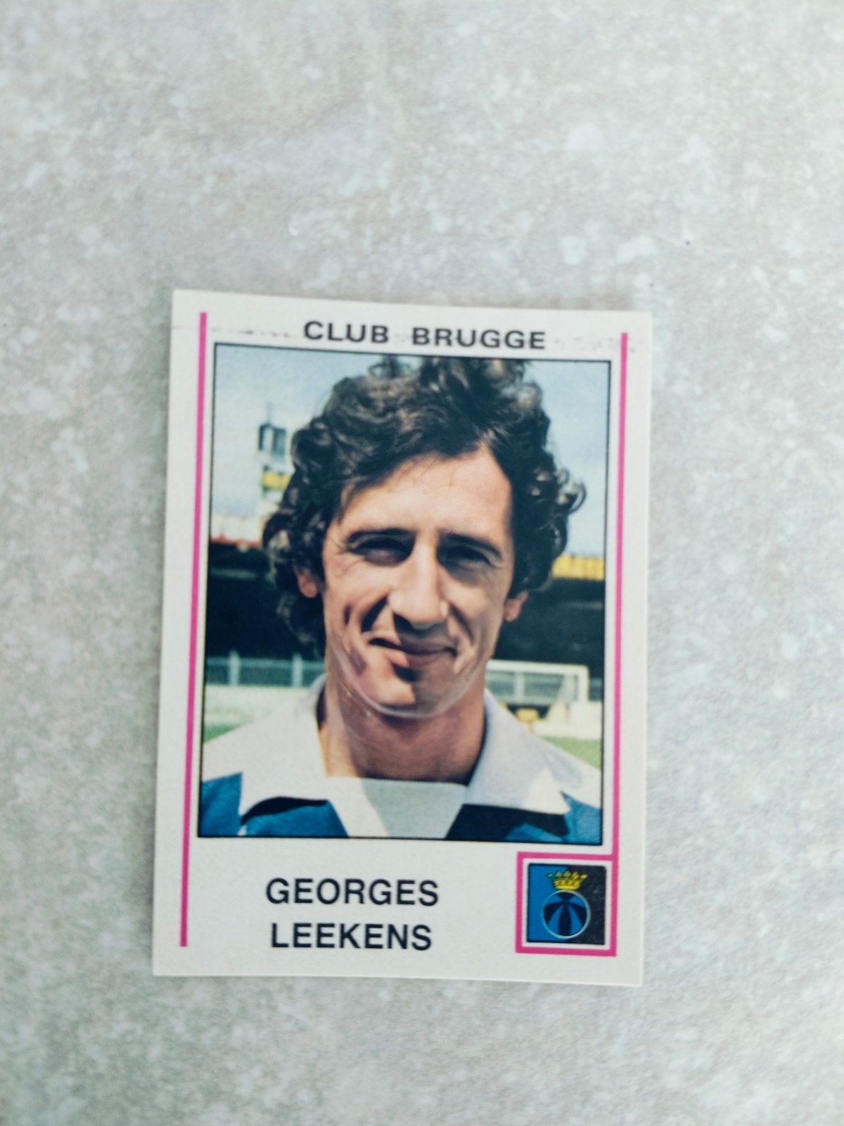 Panini sticker Football 80 Georges Leekens Club Brugge, Ophalen of Verzenden, Sticker
