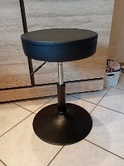Tabouret en cuir réglable en hauteur en bon état, Enlèvement, Réglable en hauteur