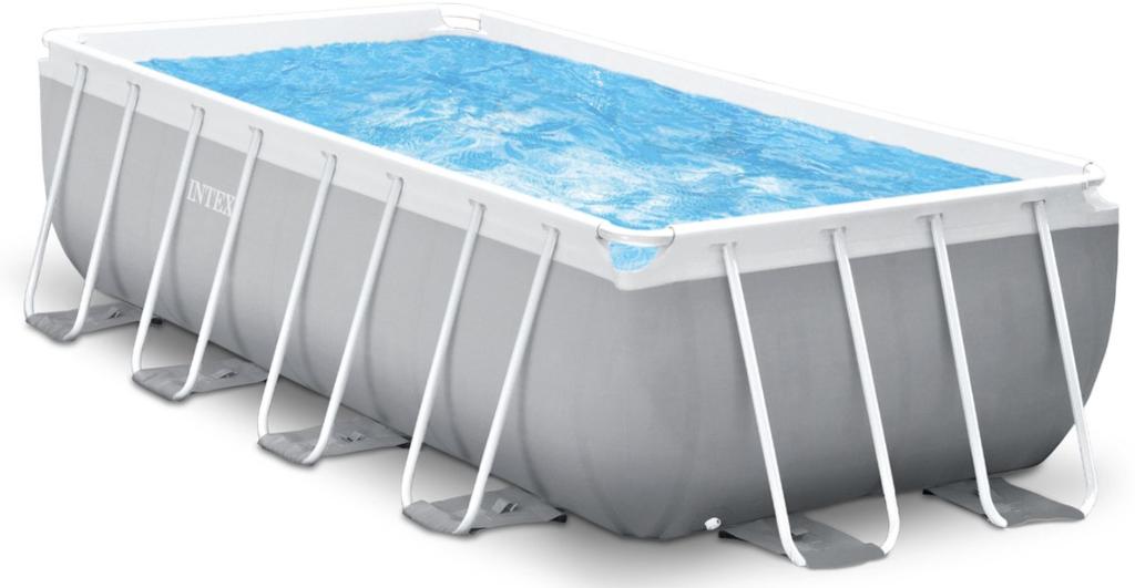 Intex zwembad 4mx2m met warmtepomp/zandfilter Harmo Kubi, 200 tot 300 cm, Zo goed als nieuw, Rechthoekig, Ophalen