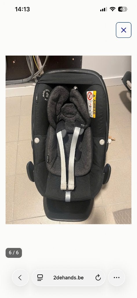 Maxi Cosi met isofix, 0 t/m 10 kg, Gebruikt, Ophalen of Verzenden, Isofix