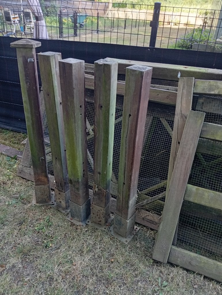 houten omheining, Tuin en Terras, Ophalen, Gebruikt, Hout, Tuinhek