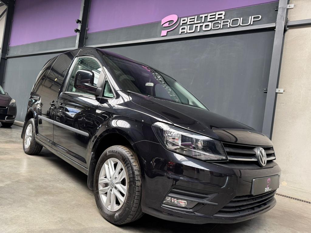 Volkswagen Caddy 2.0TDi Lichte Vr. GPS Trekhaak Euro6b!, Auto's, Bestelwagens en Lichte vracht, 0 cilinders, 75 pk, Leder en Stof
