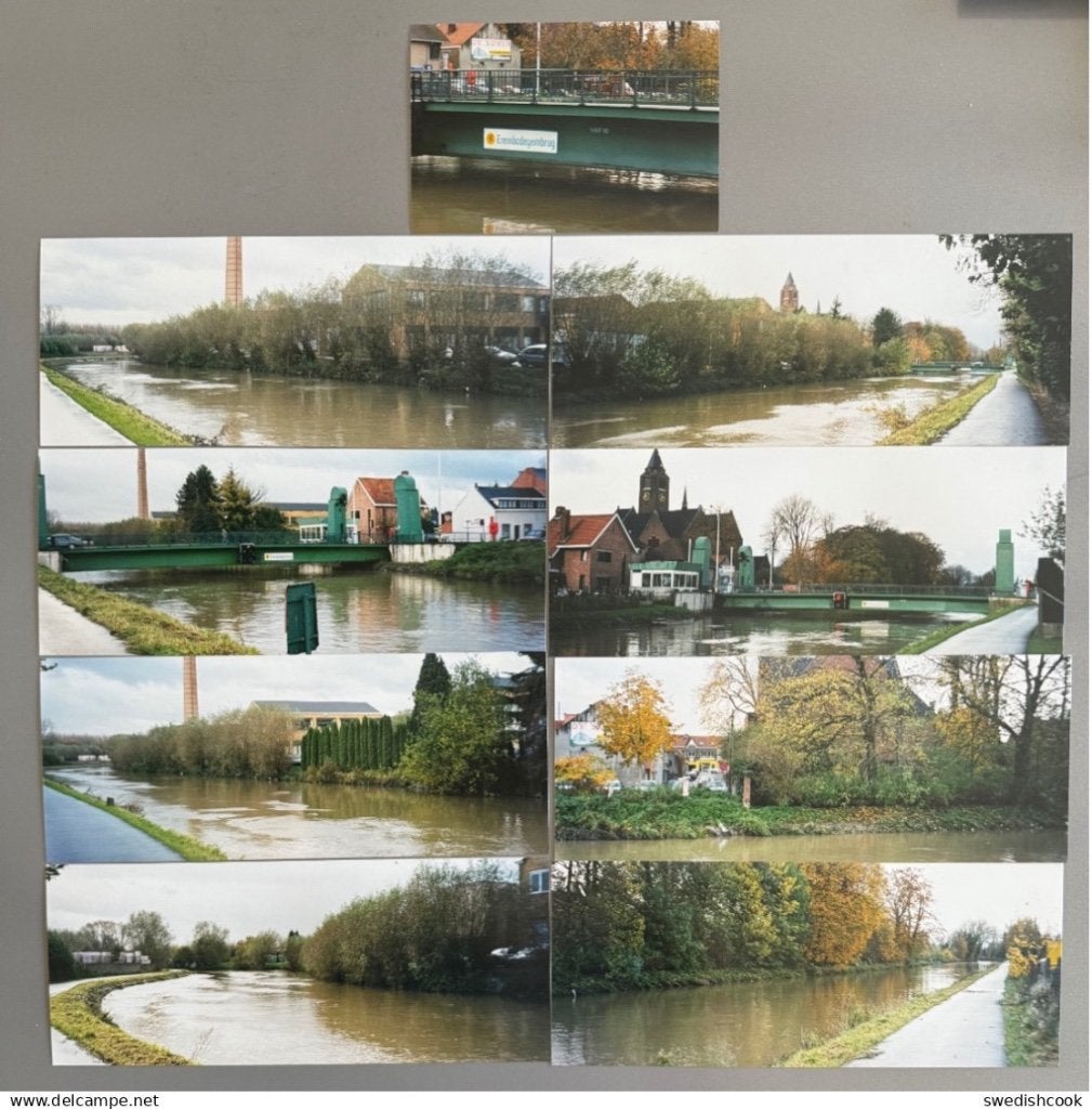 Erembodegem - Aalst reportage(9 stuks)2003 overstromingen, Verzamelen, Ophalen of Verzenden