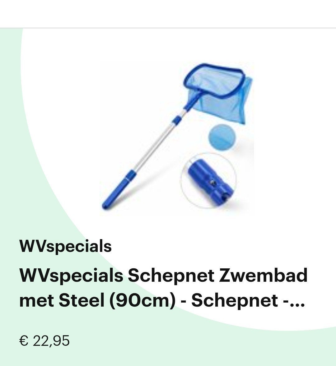 Zwembadschepnet, Ophalen