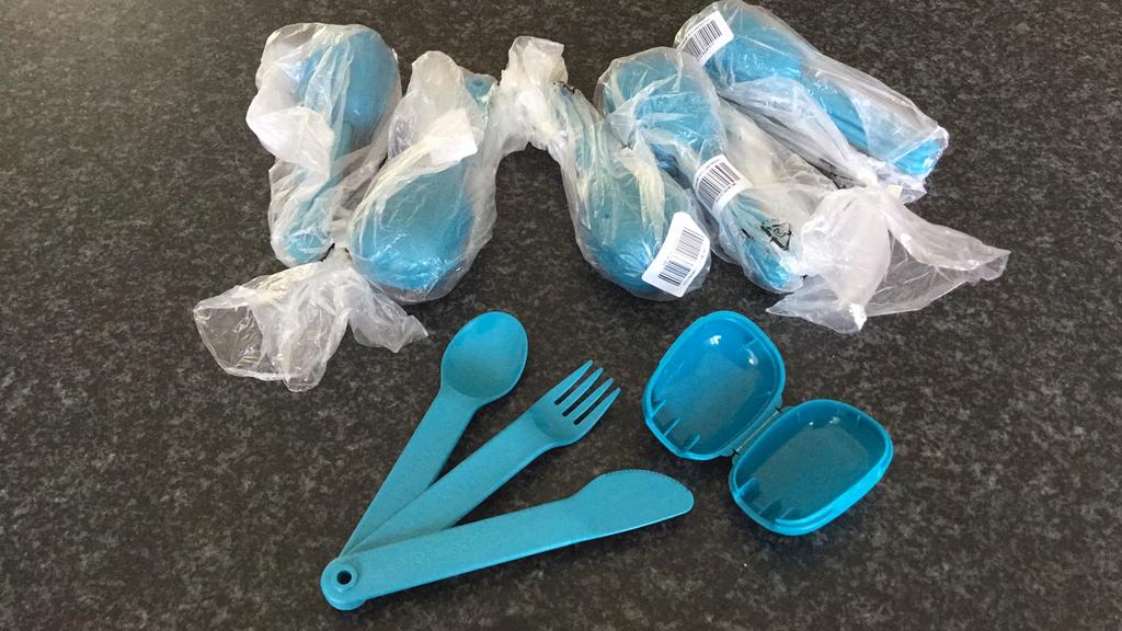 Tupperware bestek on the go met box, Ophalen of Verzenden, Nieuw