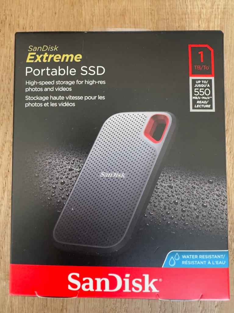 Sandisk Extreme Portable SSD 1TB, Informatique & Logiciels, Disques durs, Comme neuf, Desktop, Externe, USB, Enlèvement