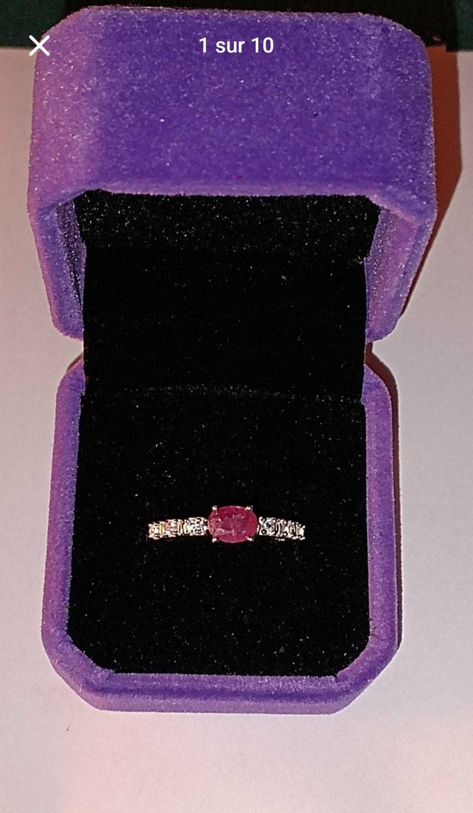 Bague en argent massif avec rubis naturel de Soudan, Neuf, Enlèvement, Argent, Argent