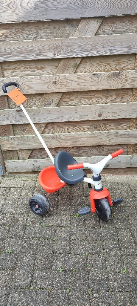 Smoby driewieler, Fietsen en Brommers, Ophalen, Gebruikt, Smoby, Duwstang