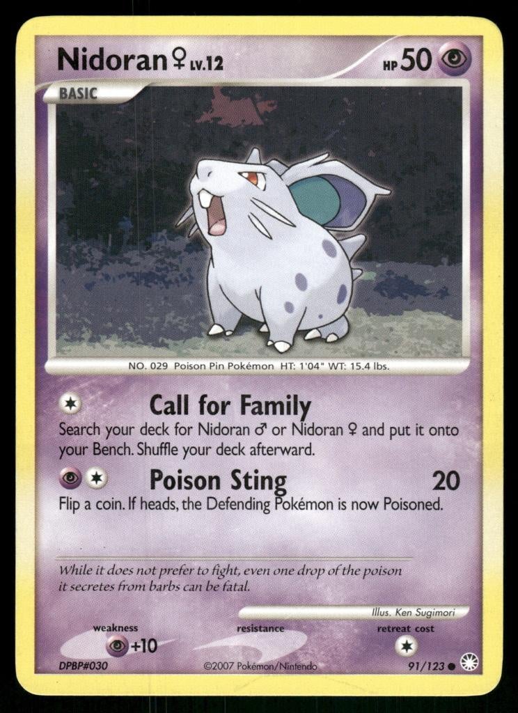 Nidoran  91/123 - Mysterious Treasures (EX), Verzenden, Gebruikt