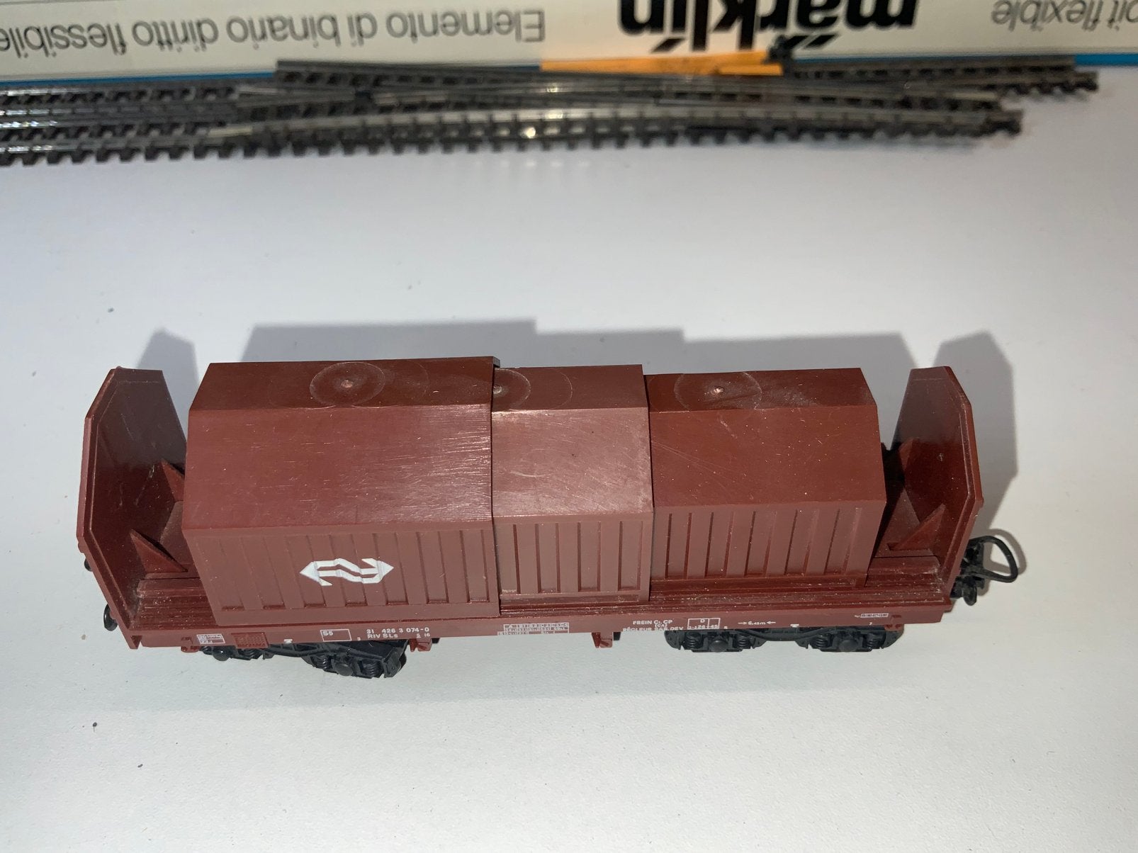NS MARKLIN 4754 TELESCOPISCHE SPIRAALWAGEN, Wagon, Ophalen of Verzenden, Märklin, NS