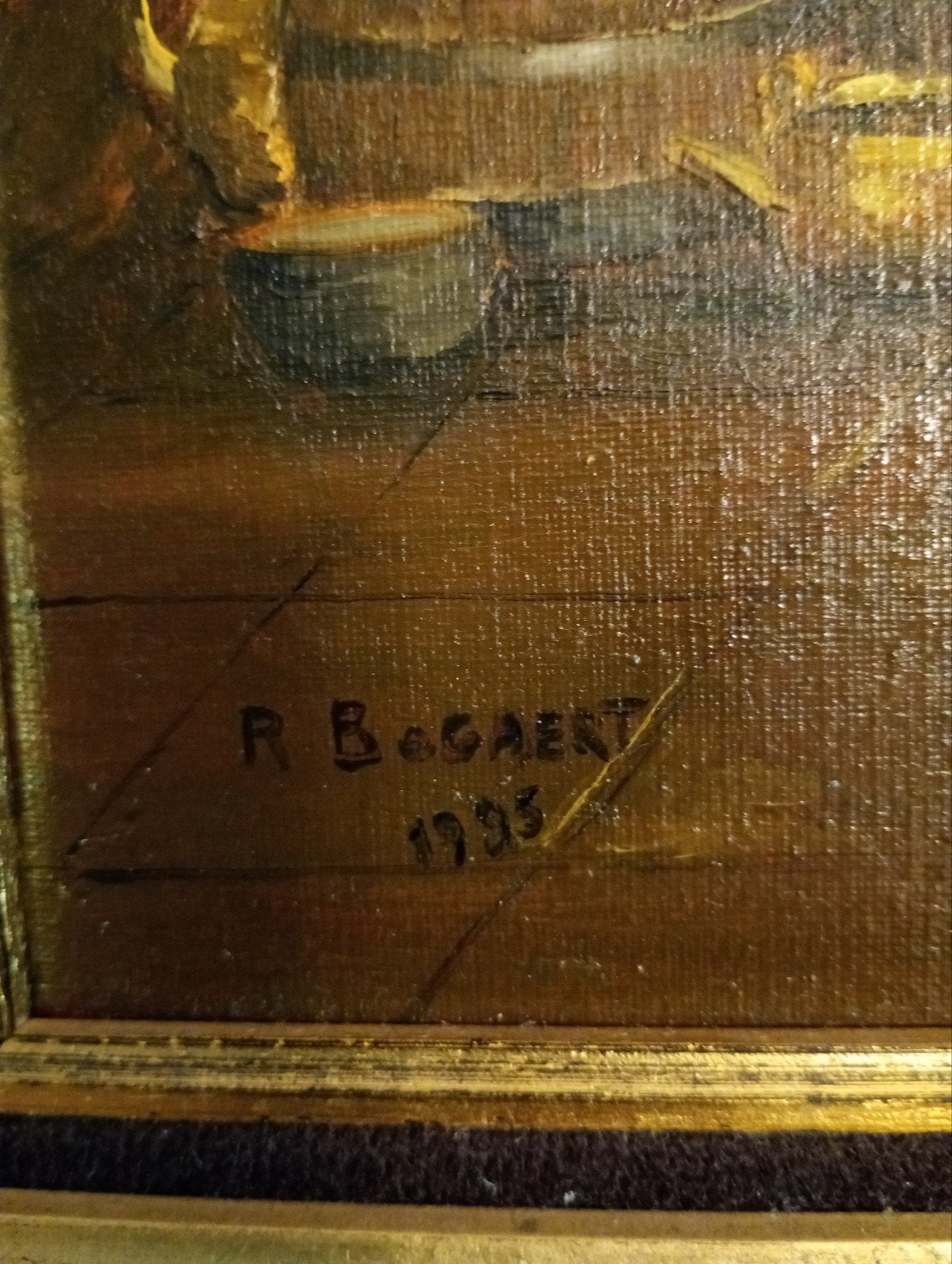 oud schilderij van R.Bogaert, Antiek en Kunst, Ophalen