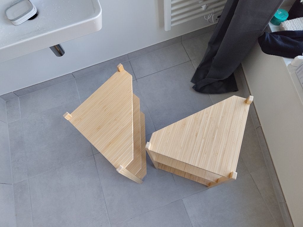 Étagère d'angle pour lavabo RÅGRUND - Ikea, Bois, Comme neuf, Enlèvement, Étagère