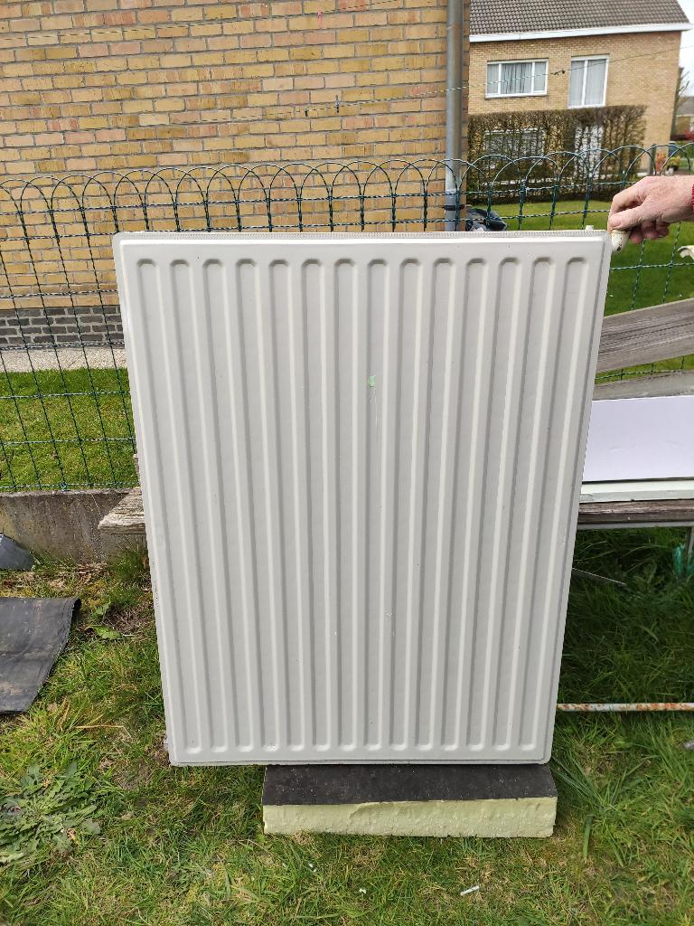 2 plaat radiator 74cm x1m   40Kg, Ophalen, Gebruikt, Radiator, 60 tot 150 cm