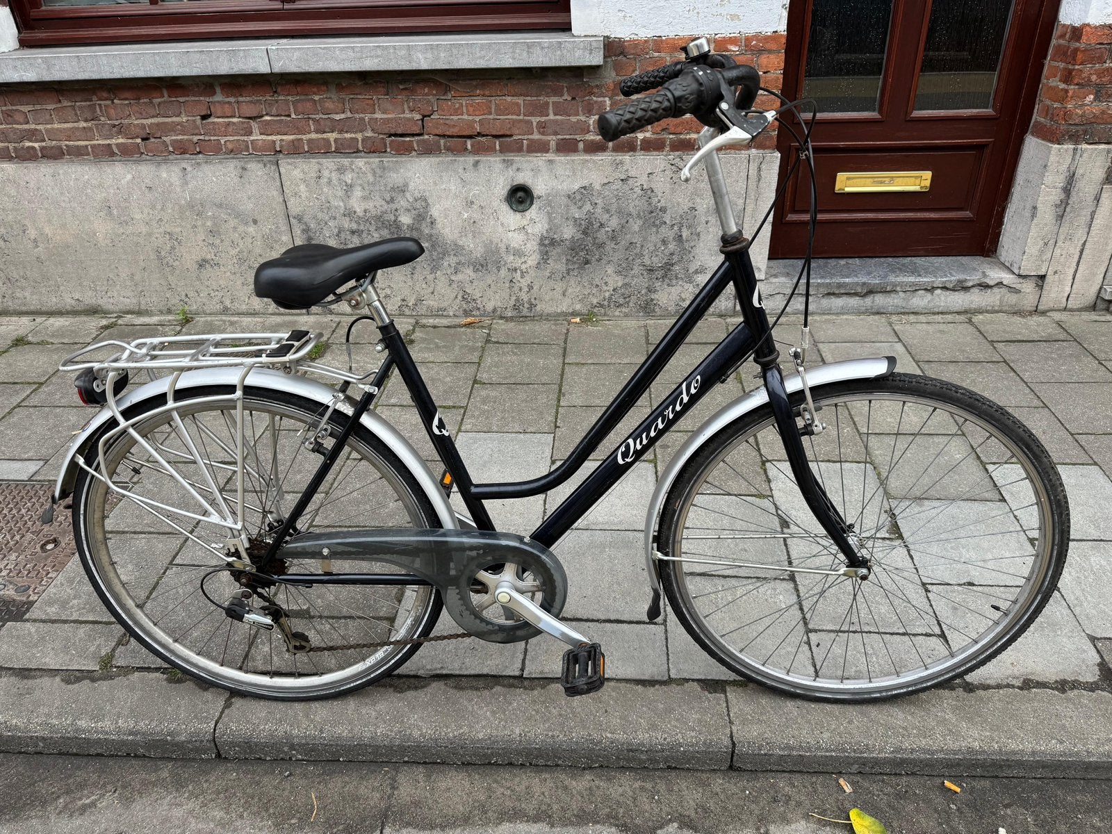 Quarde Zwart Dames Fiets, Fietsen en Brommers, Gebruikt, 47 tot 50 cm, Versnellingen, Schijfrem