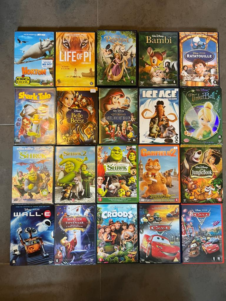 Dvd disney dumbo Brave Alice Merlijn Toy Story Shrekk, Alle leeftijden, Ophalen of Verzenden, Zo goed als nieuw