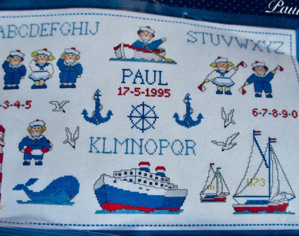 Borduurpakket geboorte Permin of Copenhagen, Ophalen of Verzenden, Zo goed als nieuw, Handborduren, Borduurpakket