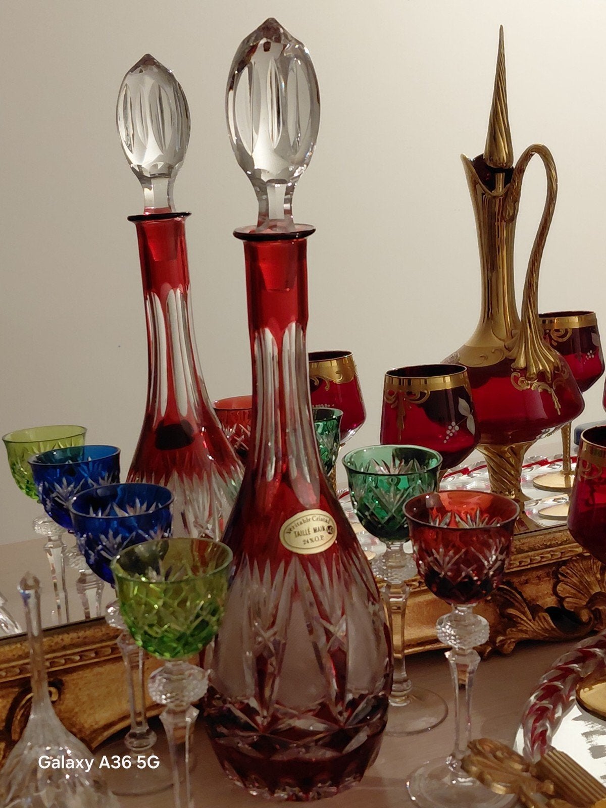 geslepen kristallen (karaf), Antiek en Kunst, Ophalen of Verzenden