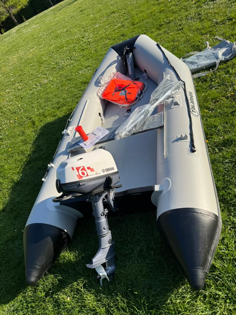 Pneumatique Talamex 350 Et Moteur Yamaha 6cv, Watersport en Boten, Rubberboten, Nieuw, Zodiac, Airdeck, Inclusief motor, Opbergtas