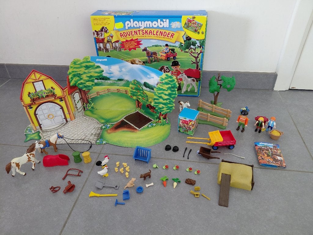 Playmobil, 4167, Adventskalender, paardenranch, Kinderen en Baby's, Complete set, Overige typen, Ophalen of Verzenden, Zo goed als nieuw