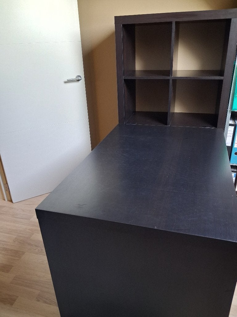 Ikea burea met boekenkast zwart 20 euro, Ophalen, Gebruikt, IKEA, Zwart