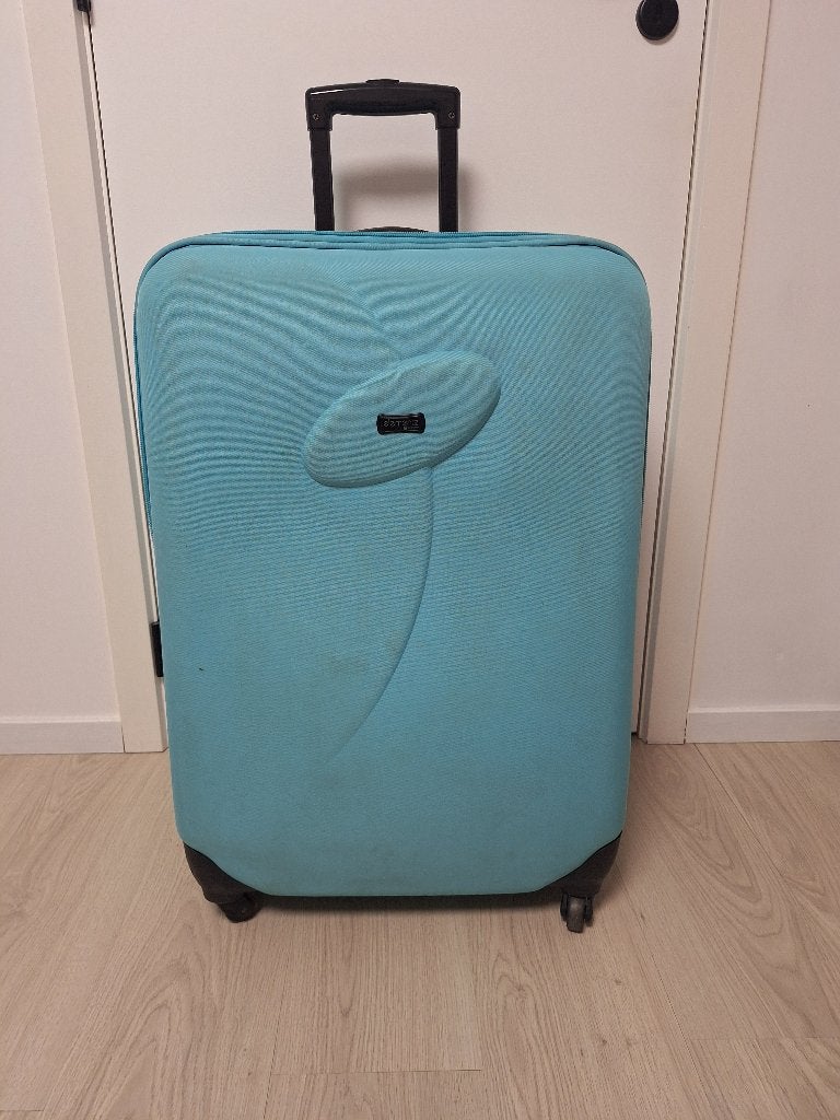 reiskoffer helderblauw, Ophalen, Wieltjes