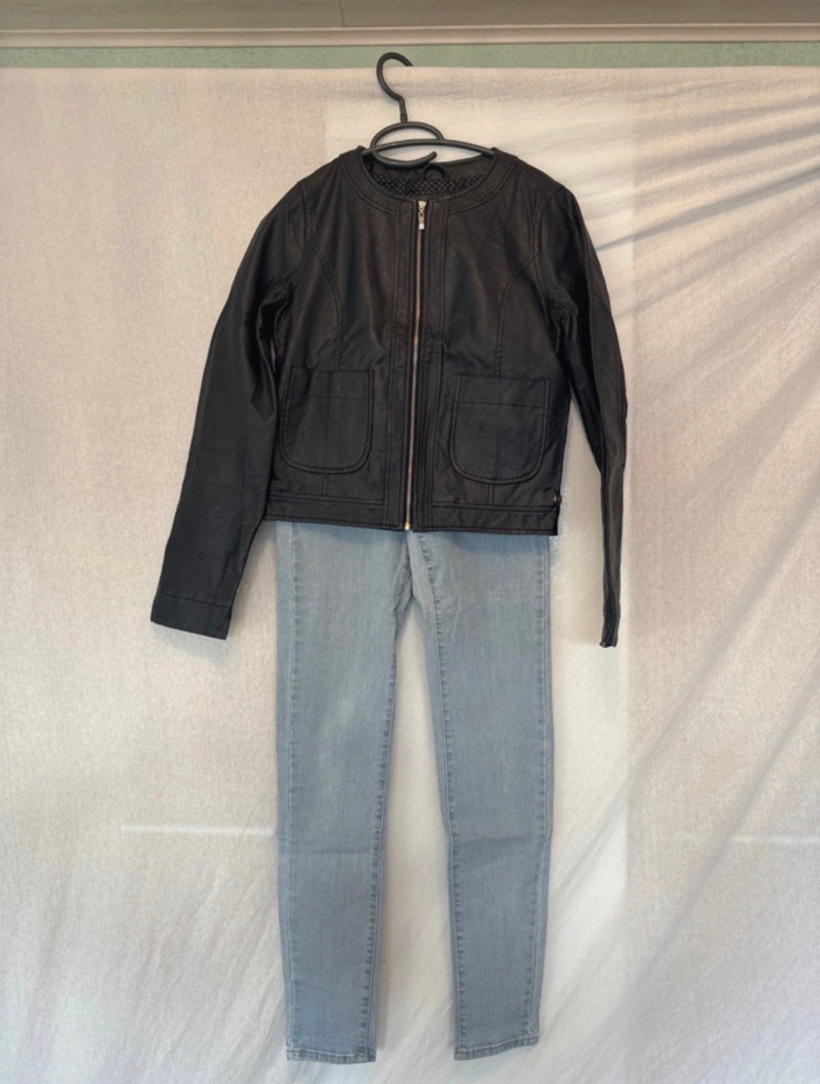 Milla Star leren jasje en jeansbroek met parels, Ophalen of Verzenden, Gebruikt, Setje