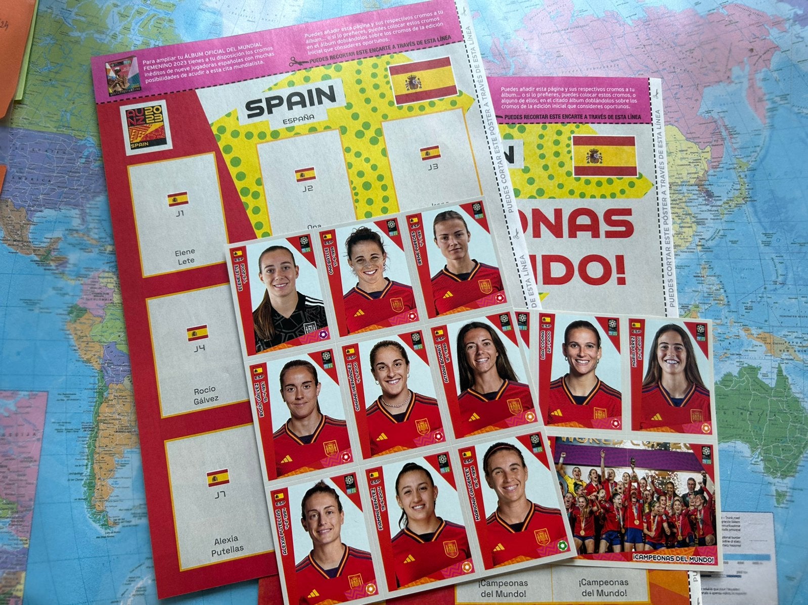 Panini Spanje : jugon Update dames WK 2023, Ophalen of Verzenden, Zo goed als nieuw, Meerdere stickers