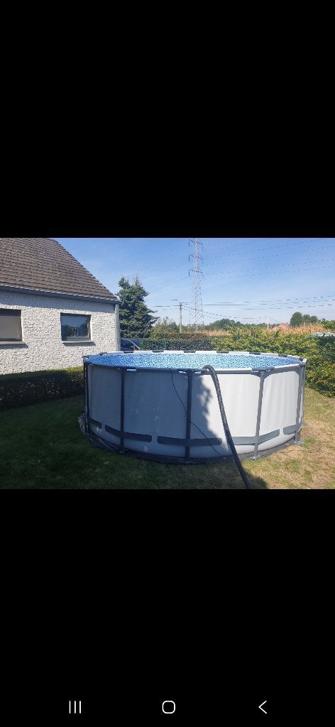 Zwembad, Tuin en Terras, Gebruikt, Rond, Ophalen, 120 cm of meer