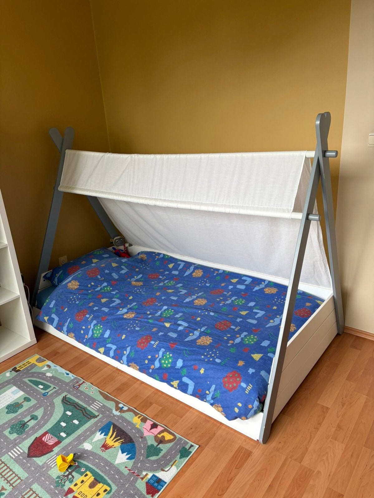 Lit cabane / Tipi enfant (90x190 cm) + Matelas mousse ÖkoTex, 85 à 100 cm, Enlèvement, Matelas, 180 cm ou plus