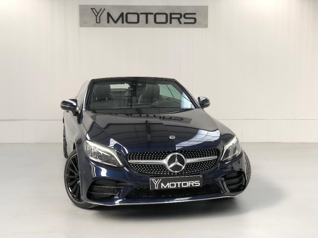 MERCEDES C 180 9G-TRONIC CABRIO PACK-AMG FACELIFT MULTIBEAM, Auto's, Automaat, 4 cilinders, Blauw, 1595 cc
