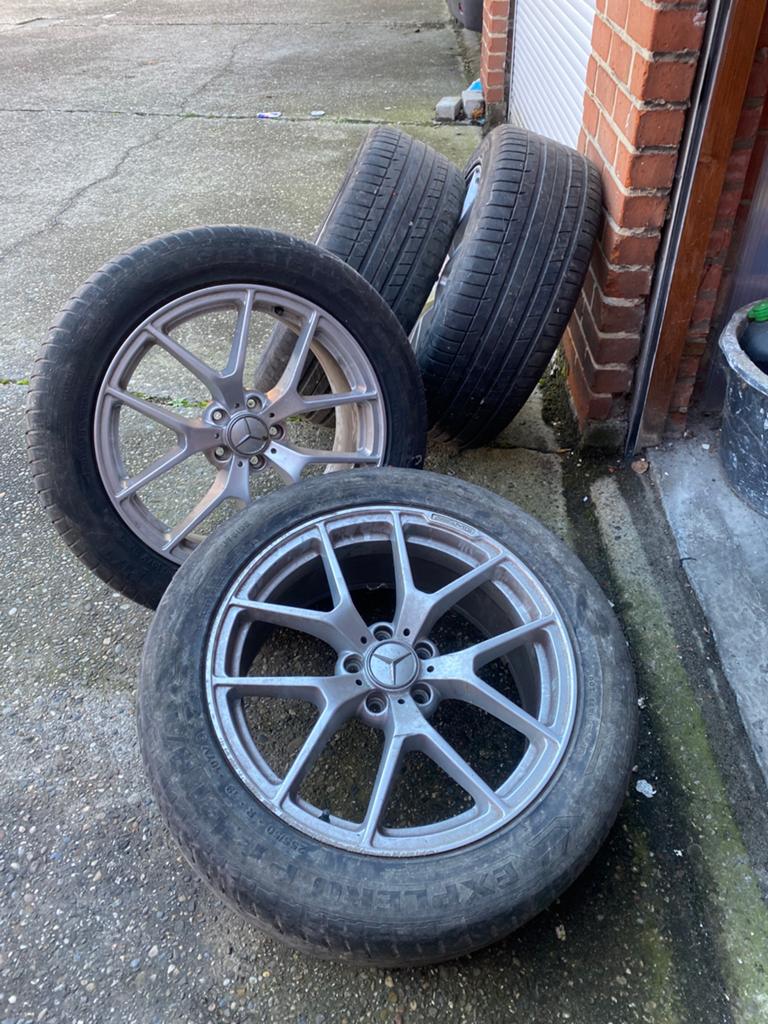 Mercedes AMG velgen met banden 19 inch prijs 600€, Auto-onderdelen, Ophalen, 19 inch, Band(en)