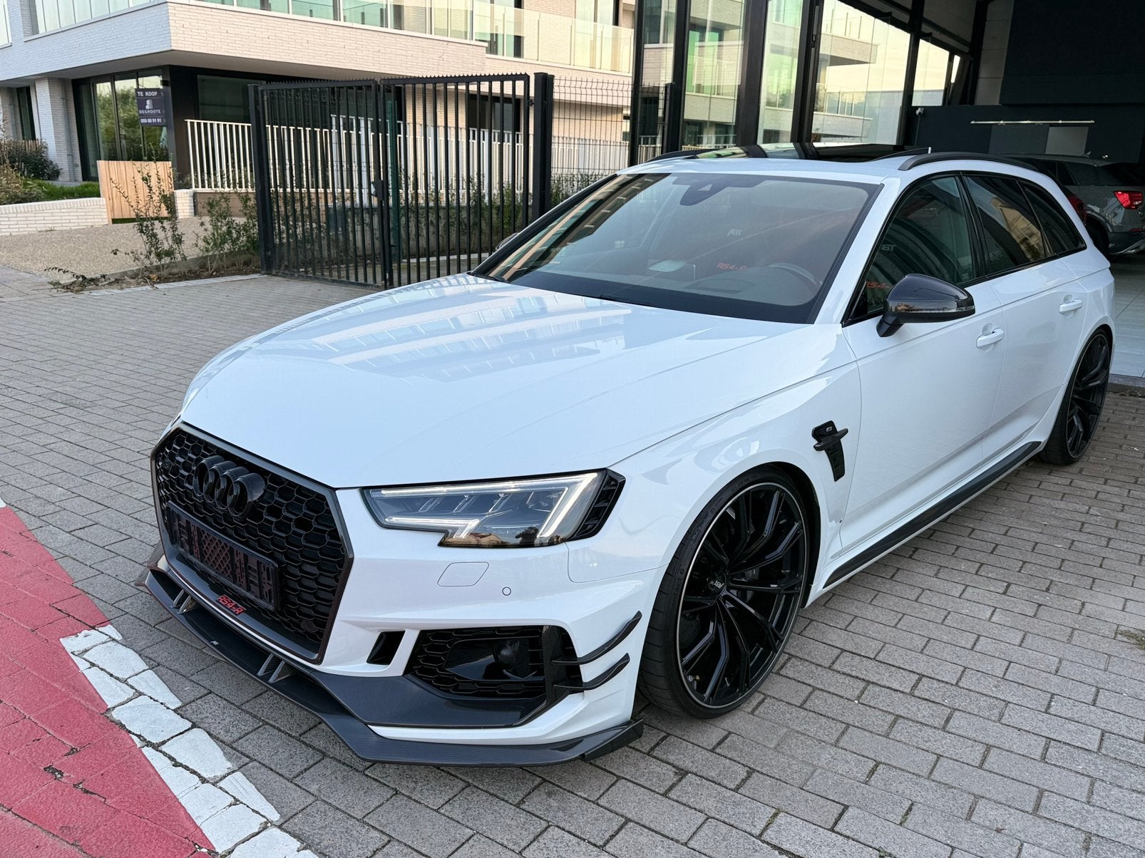 Audi RS4 ABT-R | 2019 | 550Pk | 36.500Km | 1/50Uniek auto |, Euro 6, Wit, Leder, Bedrijf