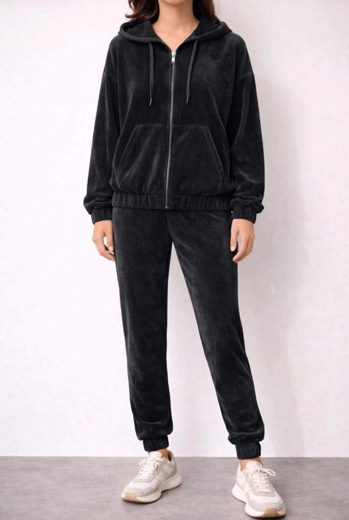 Huispak / Velours Loungewear Set, Kleding | Dames, Homewear, Maat 38/40 (M), Zwart, Nieuw, Ophalen of Verzenden