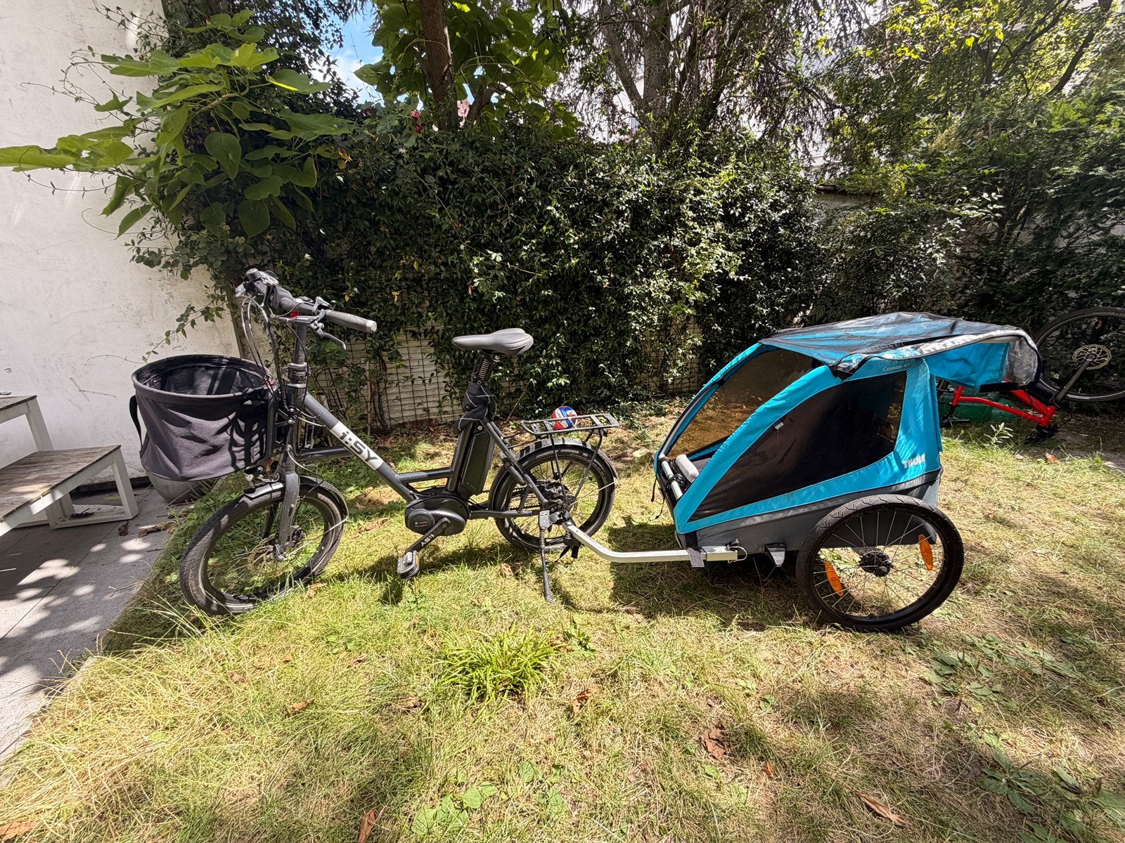 Thule remorque velo, Vélos & Vélomoteurs, Enlèvement, Utilisé, Remorque pour enfant, Suspension