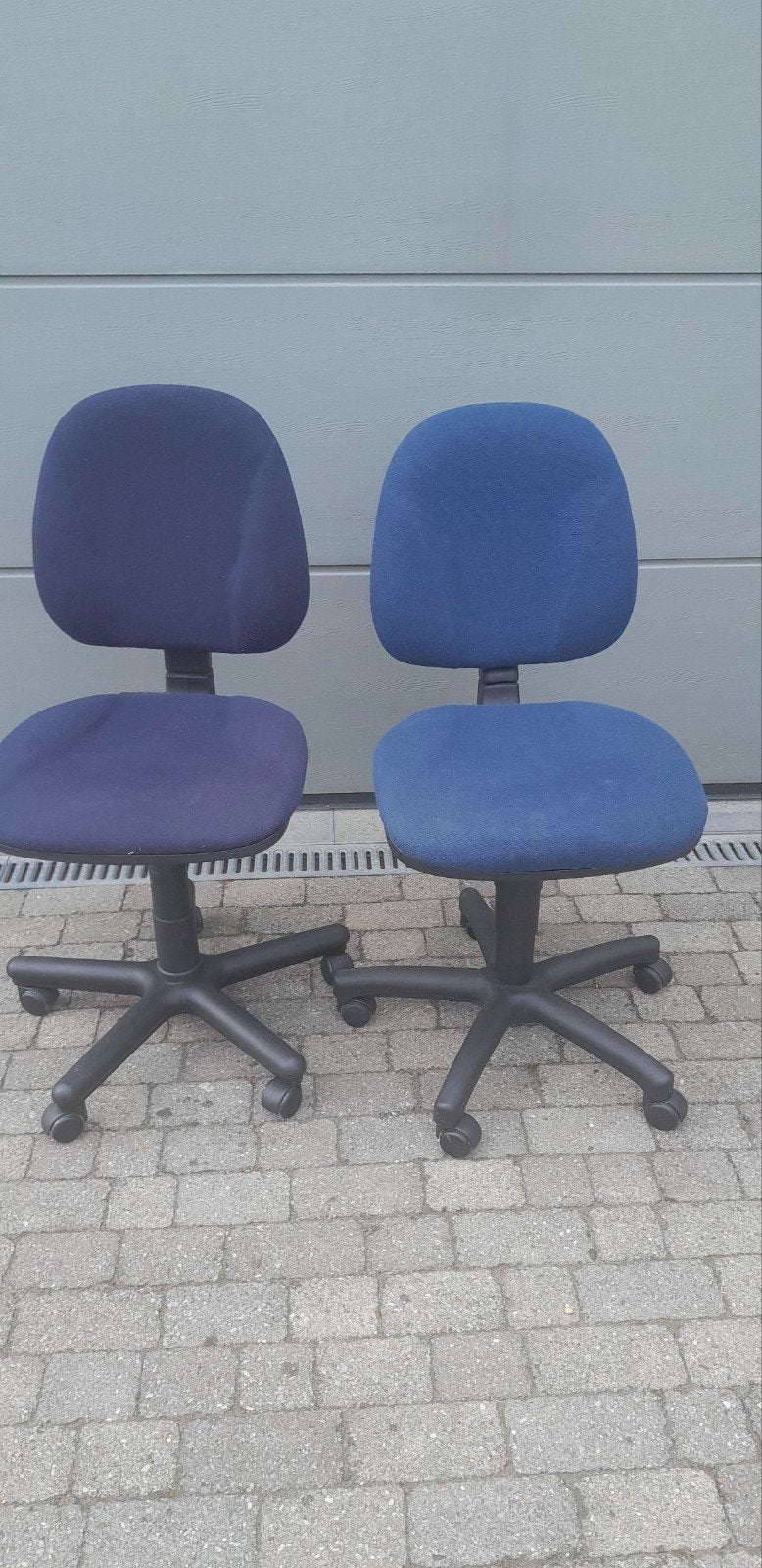 twee bureaustoelen, Ophalen, Gebruikt, Blauw, Bureaustoel