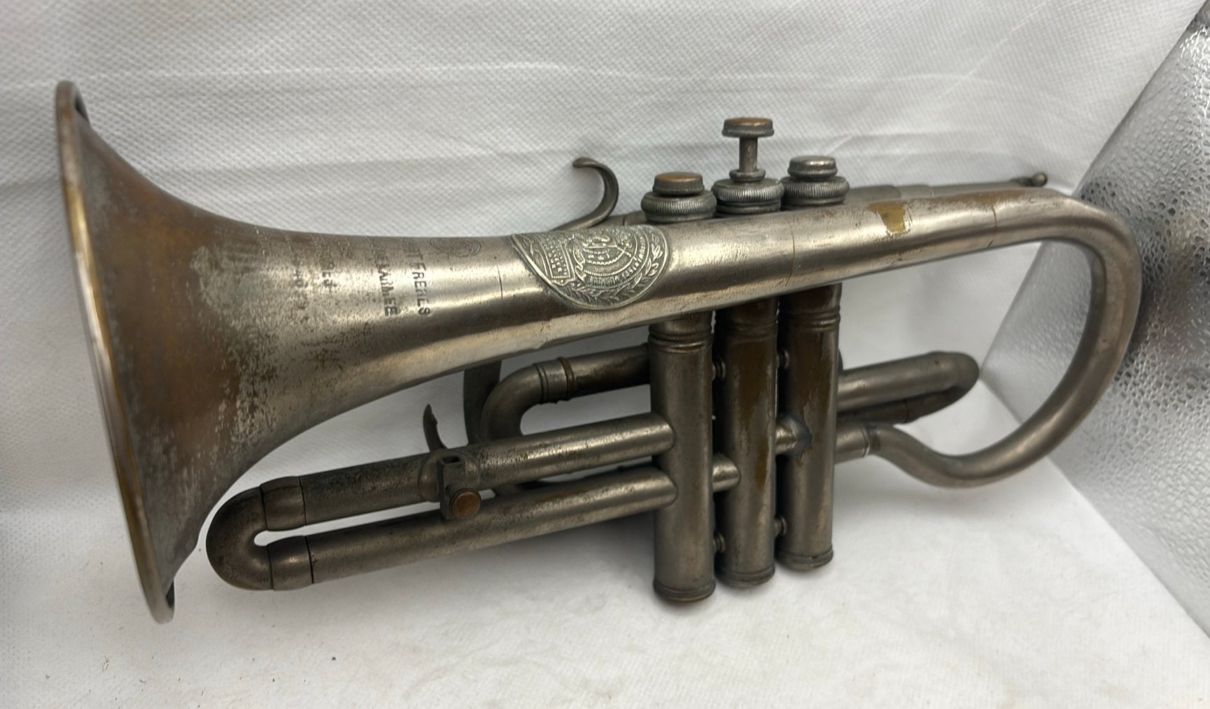 Antieke F. & L. De Cart Frères Cornet — Belgisch instrument, Muziek en Instrumenten, Ophalen of Verzenden, Zo goed als nieuw