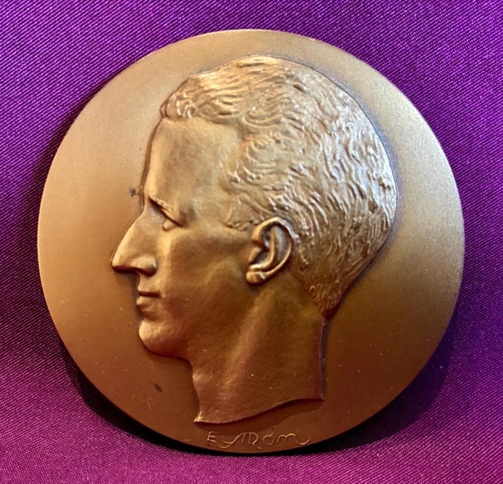 Medaille zilveren ambtsjubileum Koning Boudewijn., Ophalen of Verzenden, Zo goed als nieuw, Overige typen