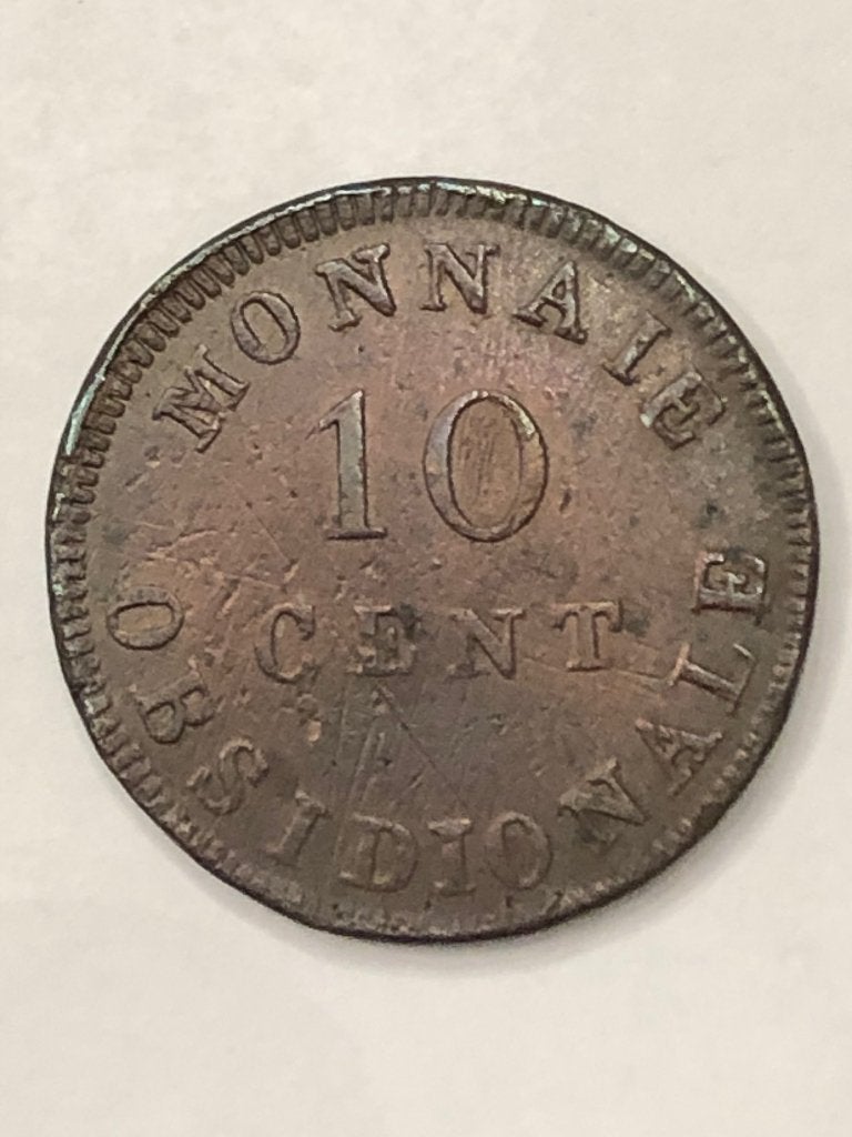 Munt brons 10 cent 1814 Antwerpen Lodewijck XVIII, Postzegels en Munten, Munten | België, Ophalen of Verzenden, Brons, Losse munt