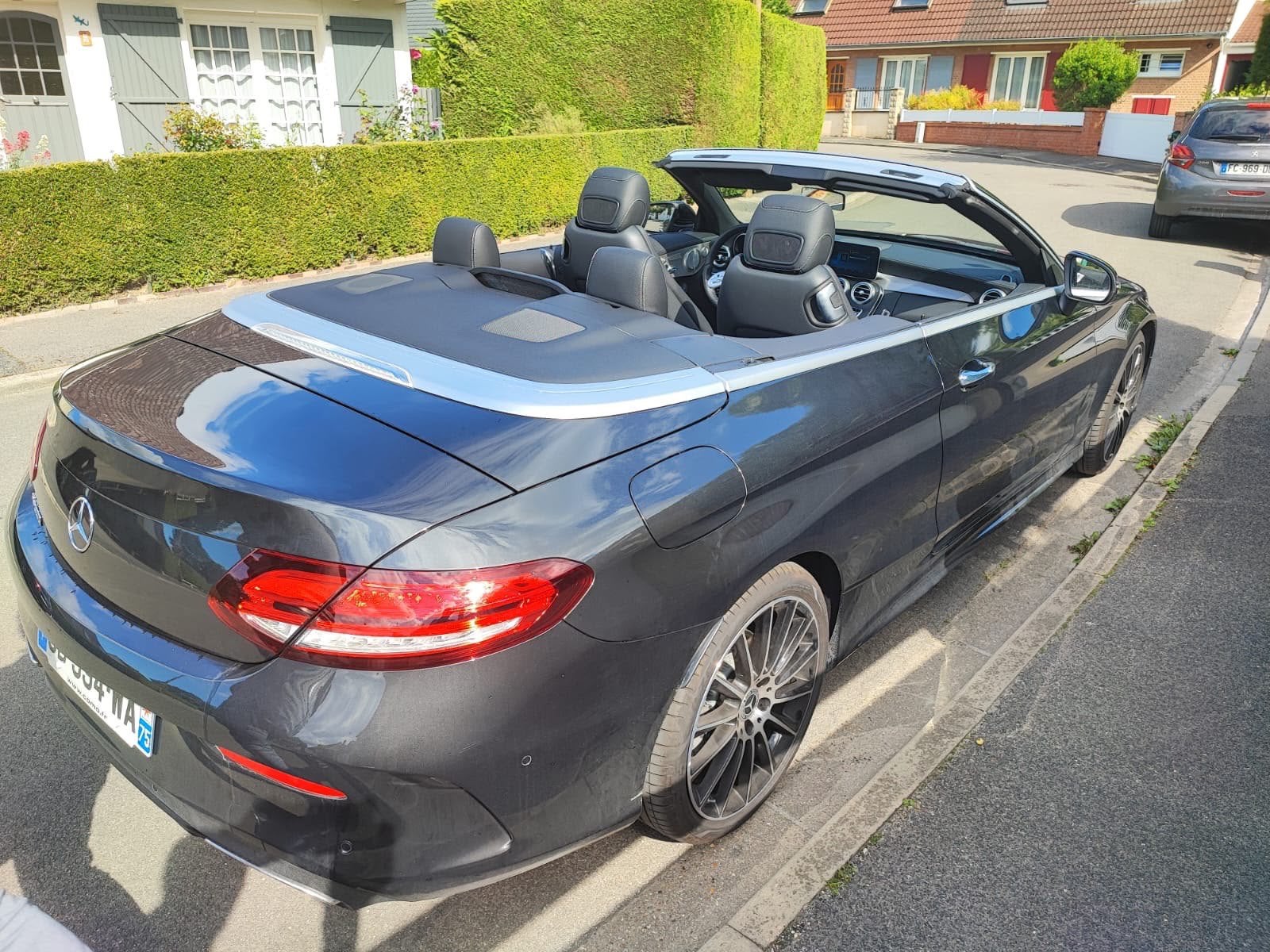 Mercedes C 200 1.5 Hybride Cabriolet pack Amg, Auto's, Automaat, Achterwielaandrijving, Cabriolet, Leder