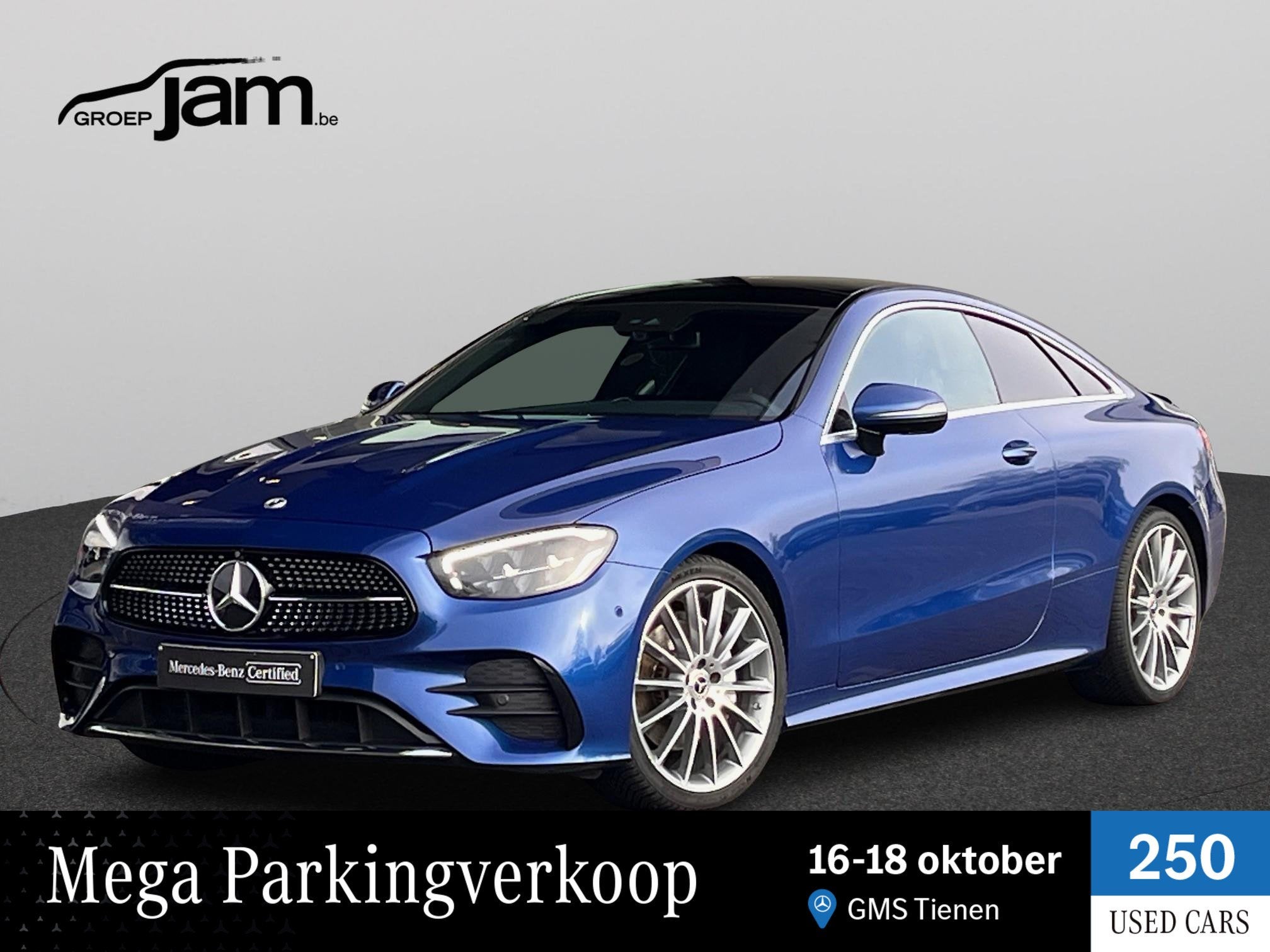 Mercedes-Benz E-klasse Coupé 220 d Amg/Pano, Auto's, Automaat, 4 zetels, Zwart, 4 cilinders