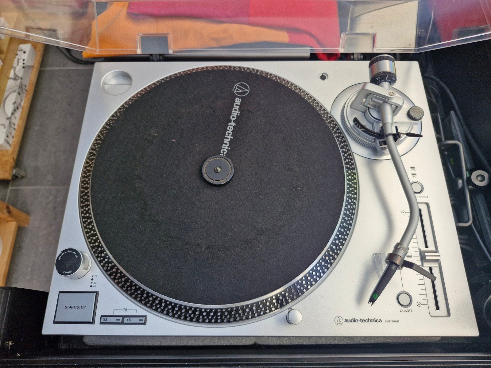 2 x audio technica lp120usbsv/ortofon, Ophalen, Zo goed als nieuw, Platenspeler, Pitch-regelaar