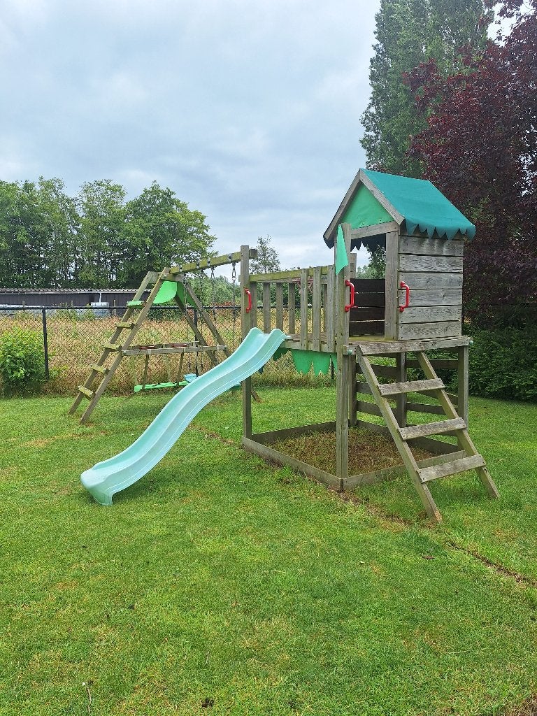 Speeltoren tuin.., Ophalen, Gebruikt, Schommel, Aanbouwonderdeel