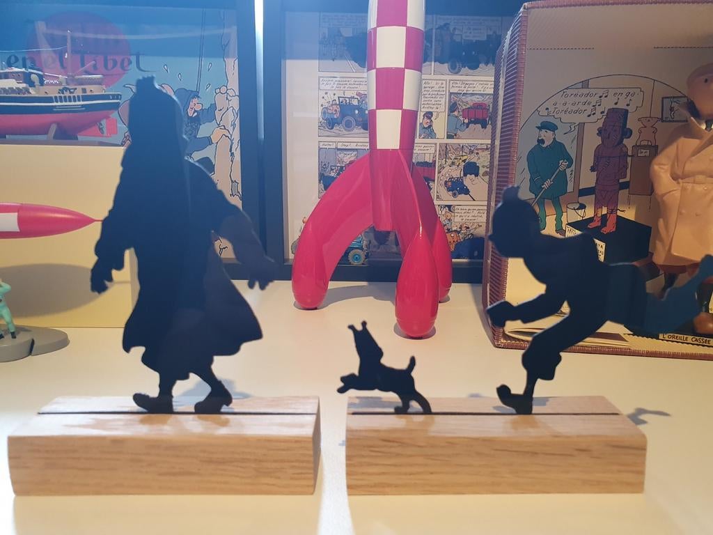 2 zwarte Kuifje-silhouetten, Verzamelen, Ophalen of Verzenden, Kuifje