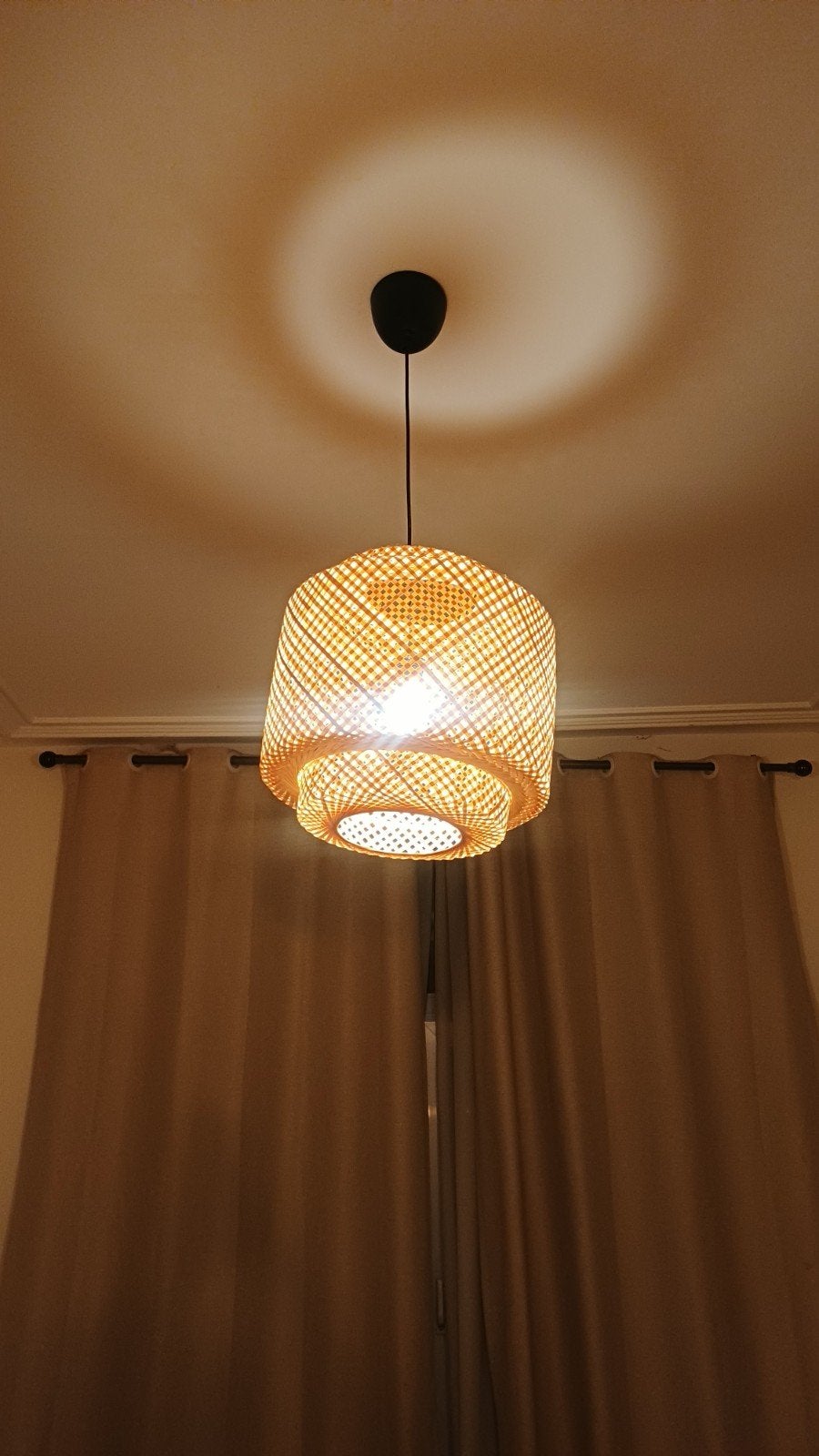Lustre en bois, Maison & Meubles, Lampes | Lampadaires, Enlèvement ou Envoi, Bois
