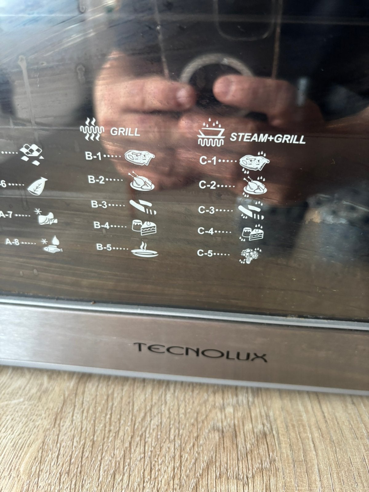 Technolux steam oven combi grill, Enlèvement
