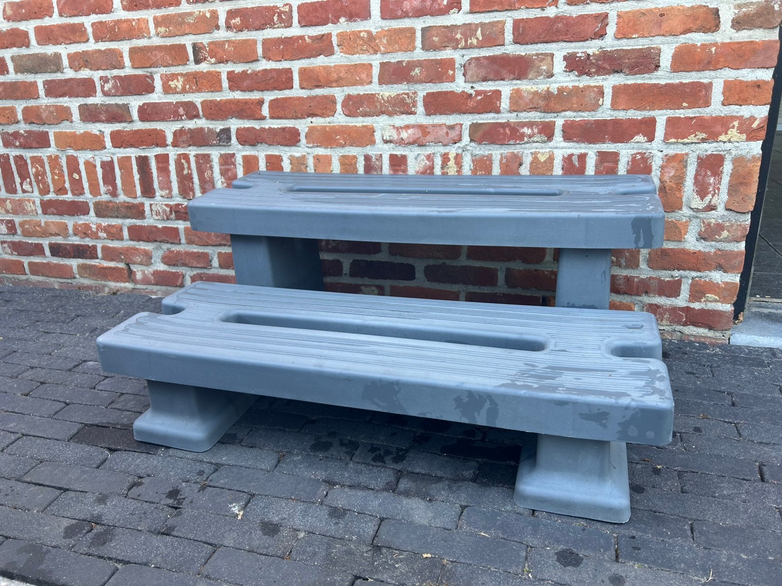 Trapje jacuzzi, Tuin en Terras, Ophalen, Zo goed als nieuw, Trap, Vast