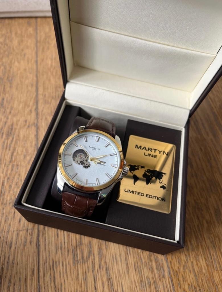 Martyn Line "limited Edition" horloge, Autres marques, Cuir, Or, Enlèvement