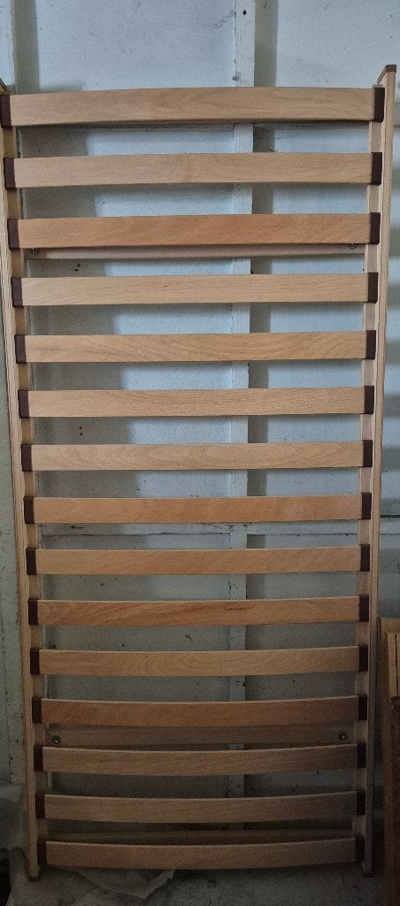 bed, Ophalen, 90 cm, Eenpersoons, Bruin