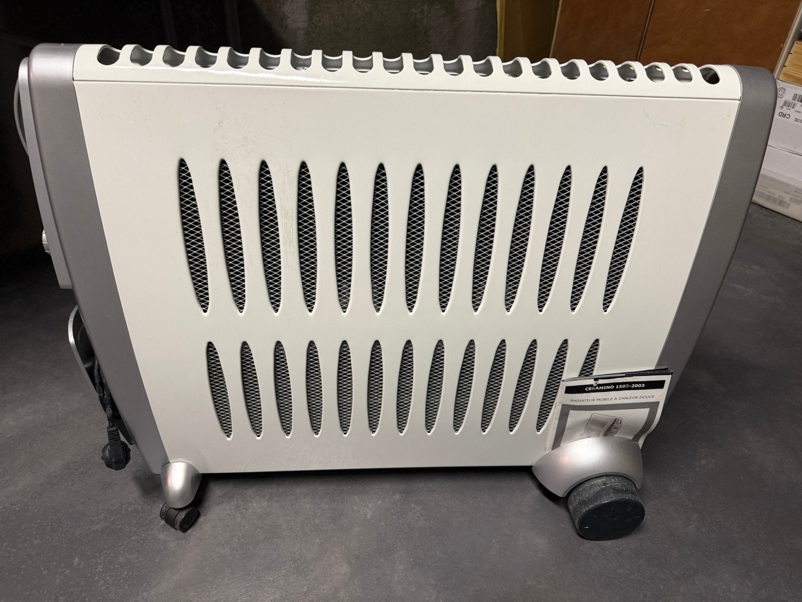 Radiateur électrique mobile chaleur douce Ceramino Supra, 800 watts ou plus, Moins de 60 cm, Enlèvement, Utilisé