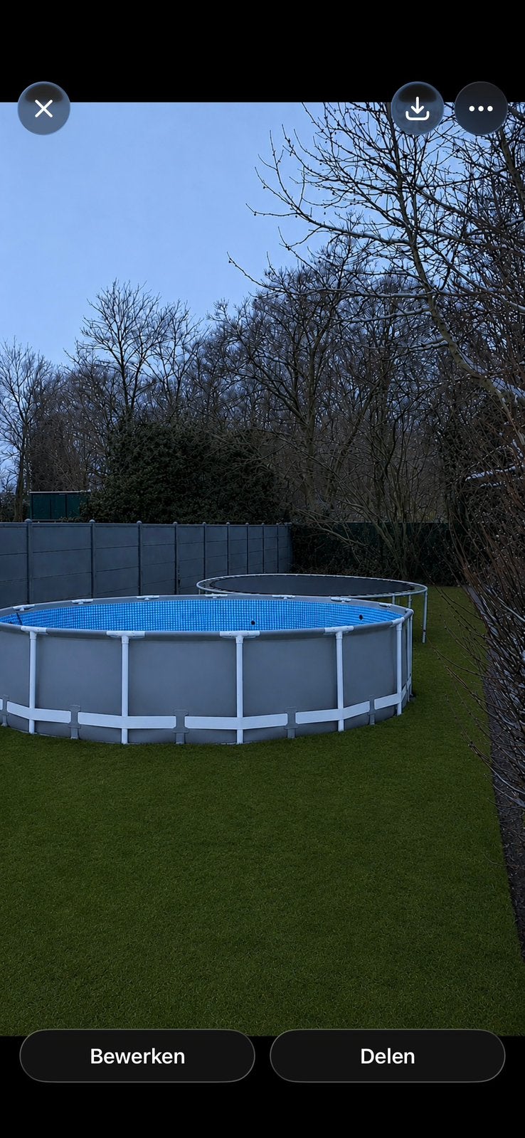 Zwembad 3,5 m doorsnede, Tuin en Terras, Ophalen, Zo goed als nieuw